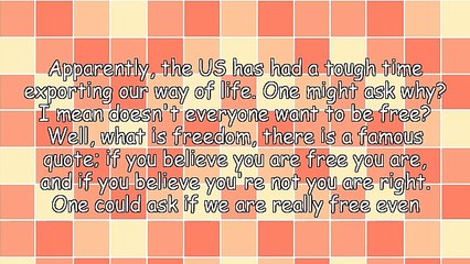 Exporting Greatness - Should We?