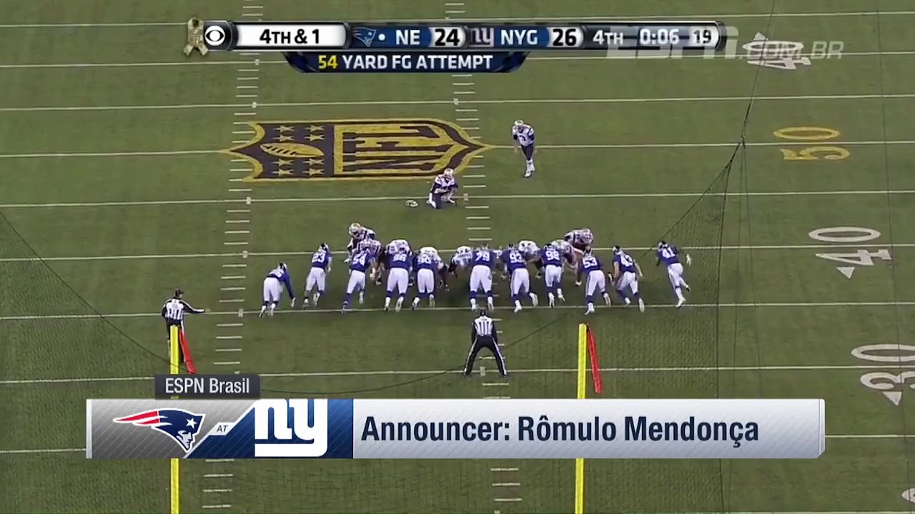 Gostkowski Anota O Field Goal Da Vitória Dos Patriots! - Brazillian Highlight (Week 10) - NFL