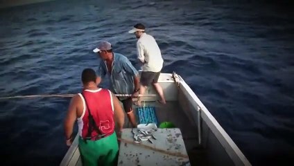 Adamlar dev gibi balıkla mücadele ettiler!!! Helal olsun!!!