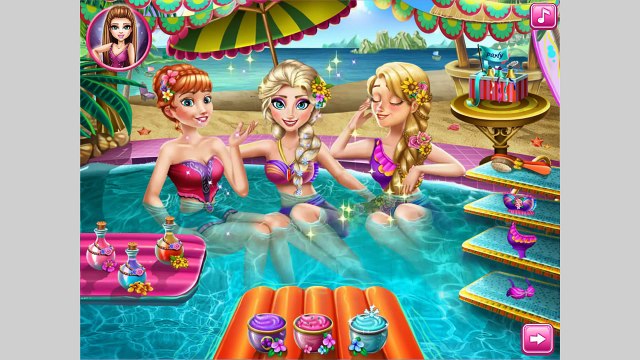 NEW Princess Elsa, Anna and Rapunzel Pool Party Baby Disney Princess Cartoon NEW Video For
