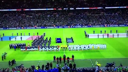 France national anthem sang by both English and French fans. 17.11.2015