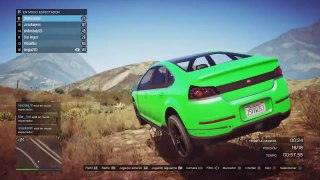 RAMPA GIGANTE Y MUCHOS COCHES! - Gameplay GTA 5 Online Funny Moments (Carrera GTA V PS4)