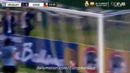 1st Half All GOALS - Uruguay 1-0 Chile - 17-11-2015 HD