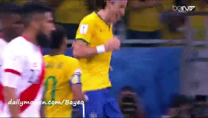 Goal Filipe Luis - Brazil 3-0 Peru - 18-11-2015