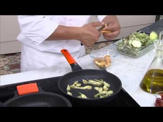 Ous esclatats amb bolets i "migas" de sobrassada