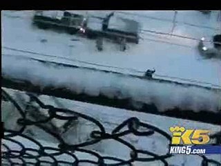 how a car sliping on ice!