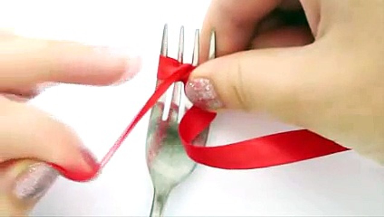How to make ribbons with a fork 2015