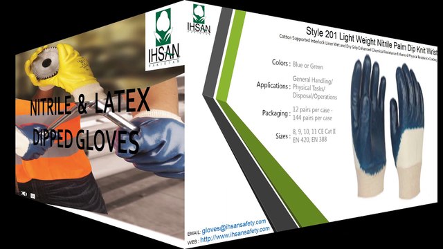 NITRILE & LATEX DIPPED GLOVES