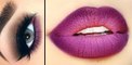Smokey Eyes Dark Purple Lips Makeup