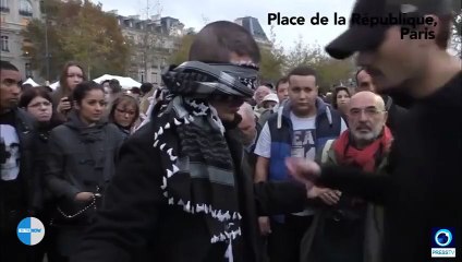 A message from a blindfolded Muslim man in Paris