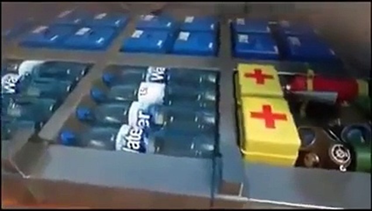 The rescue bed in the earthquake
