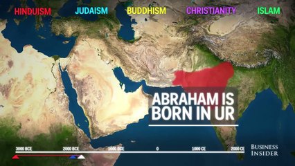 This animated map shows how religion spread across the world.