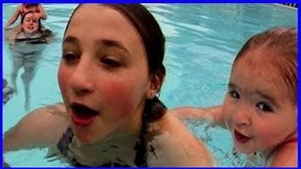 Kids Swim in The Swimming Pool - Girls Underwater Having Fun - Monster High Homemade Bed