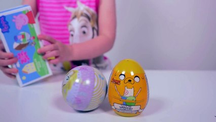 [OEUF & JOUET] Oeufs surprises Peppa Pig, Adventure Time, Disney Princesse Unboxing eggs &