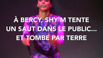 À Bercy, Shy'm tente un saut dans le public... et termine par terre