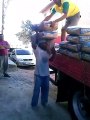 Strong guy can carry 5 cement bags : 250kg on his shoulders
