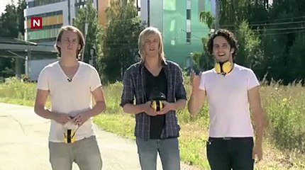 Truck horn on a tiny car... So funny prank
