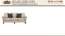 Create a cozy conversational space with stunning Milari Linen Sofa at The Classy Home