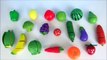 Learn names of fruits and vegetables with toy velcro cutting fruits and vegetables esl asmr