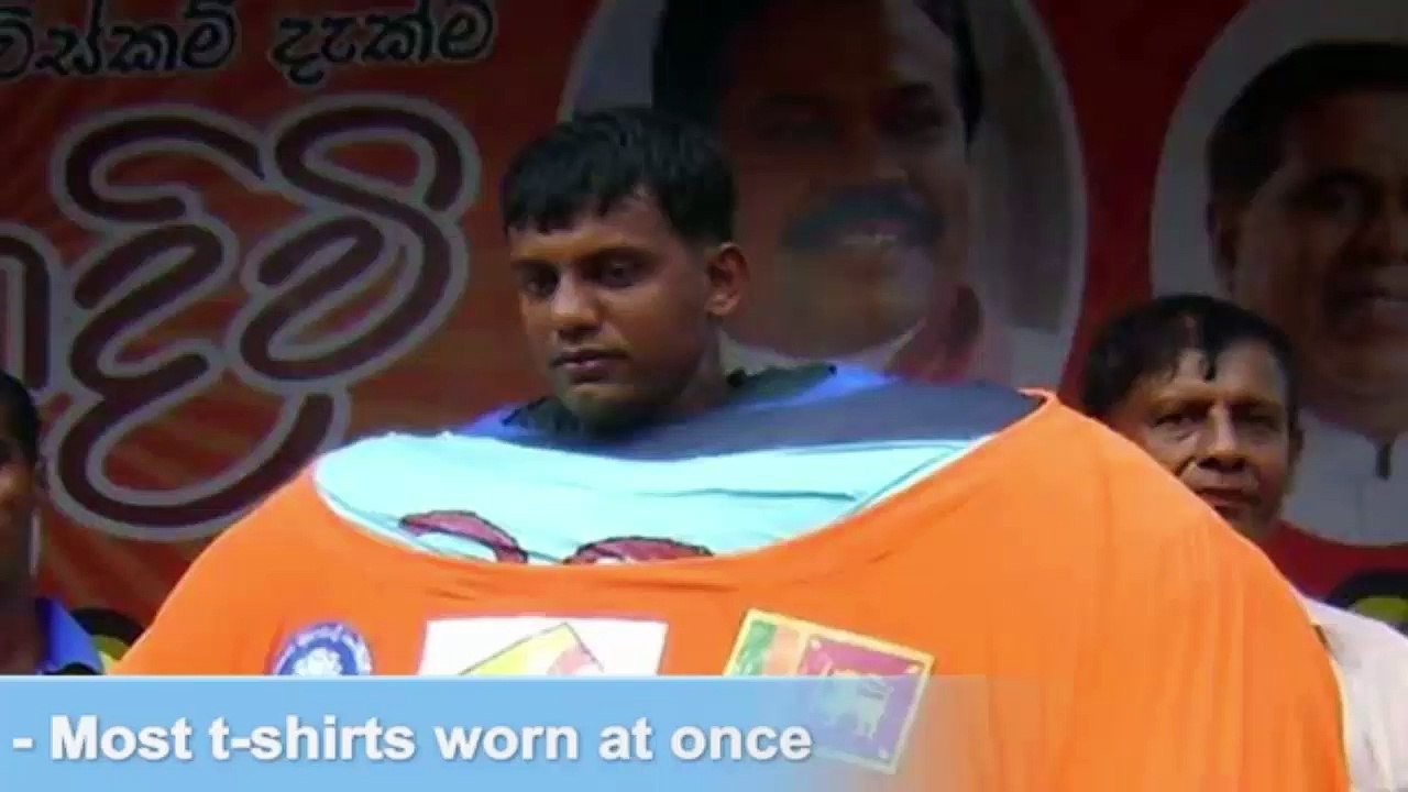 he wears hundreds t shirts,guinness world record
