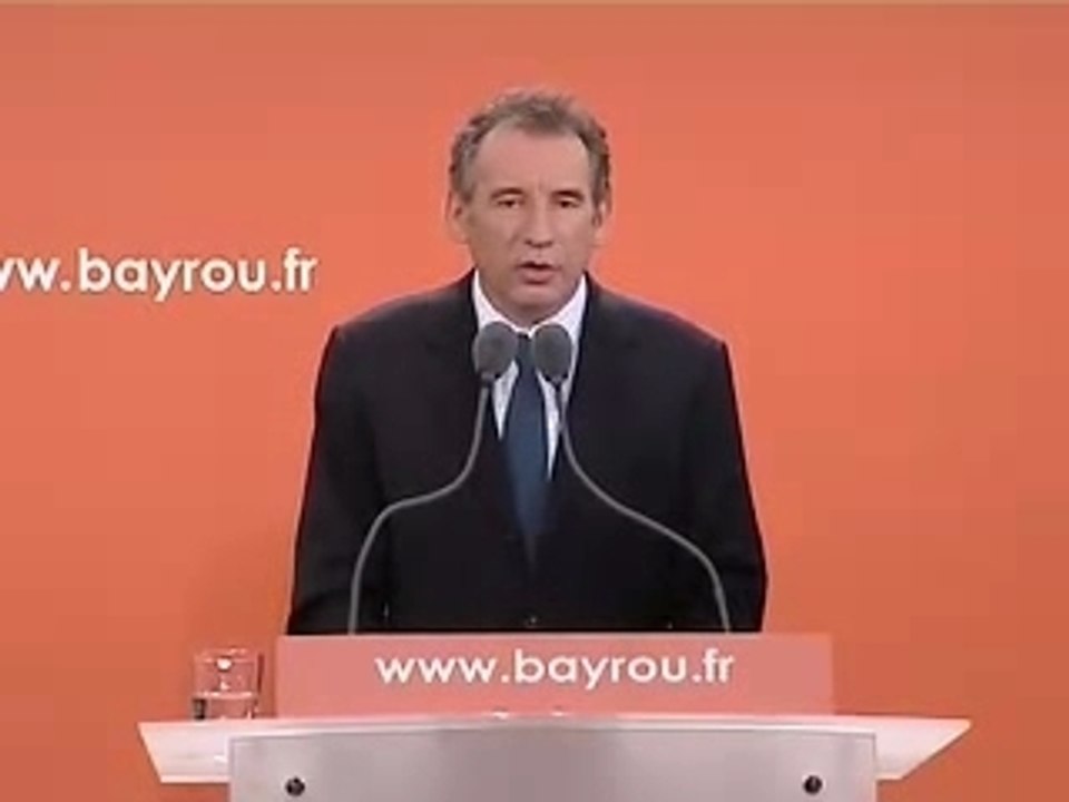 Bayrou : déclaration du second tour