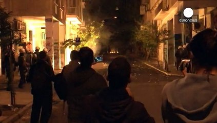 Atina'da göstericiler polisle çatıştı