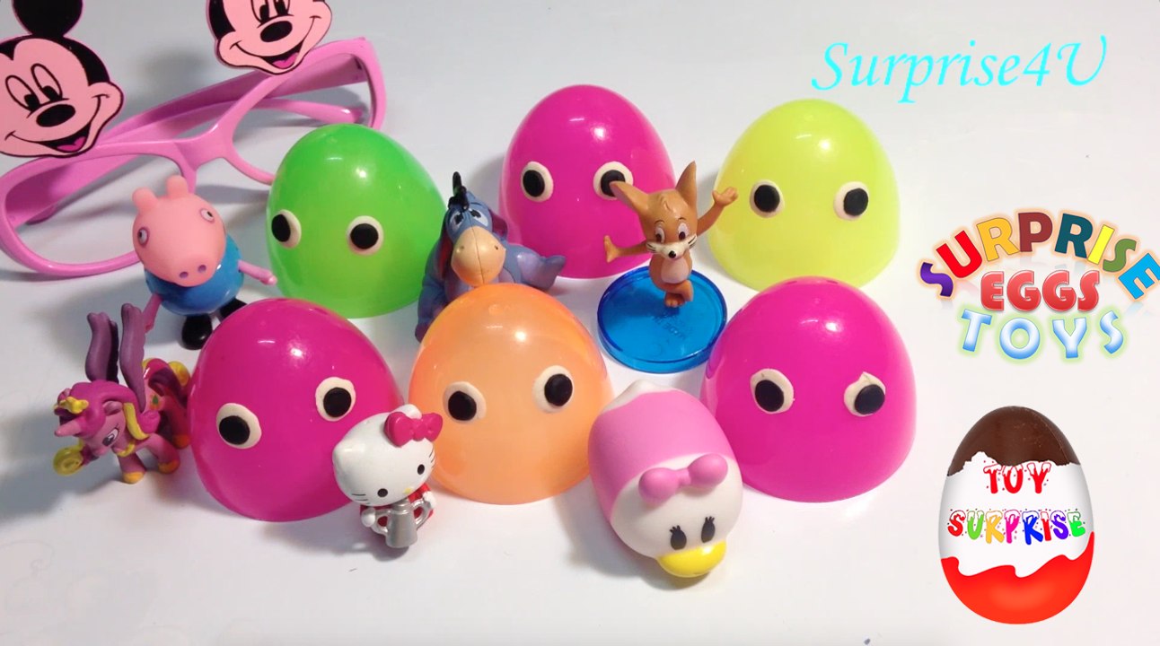 6 Surprise eggs Peppa pig toys video Hello kitty My little pony Surprise toys