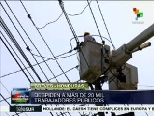 Honduras: despiden a más de 20 mil trabajadores del sector público