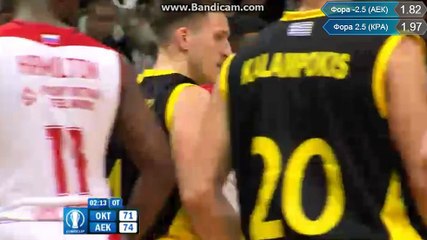 EUROCUP BC Krasnyy Octjabr - AEK Athens B.C. LAST 3 MINUTES OT