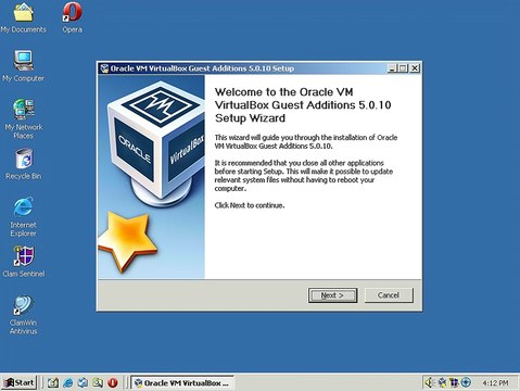 Windows 2000: Installing VMBOX additions
