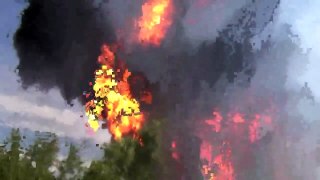 Kiev Ecological Catastrophe Oil Strorage base on fire | Eng Subs