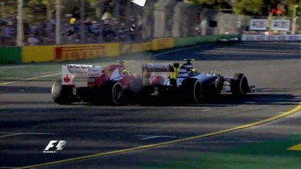 Massa and Senna Crash in Australia 2012