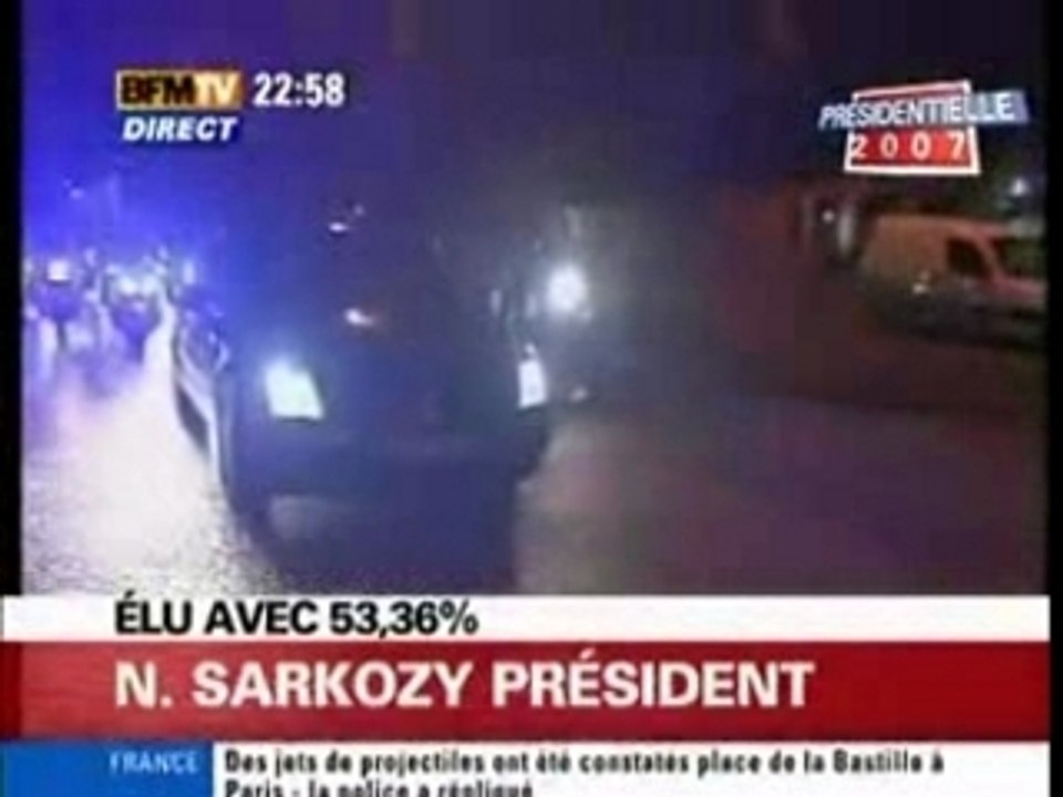 arriver sarkozy 23h  BFM TV (1)