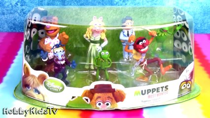 Disney Muppets Movie Characters Box Opening Toy Review Kermit Ms. Piggy Animal by HobbyKidsTV