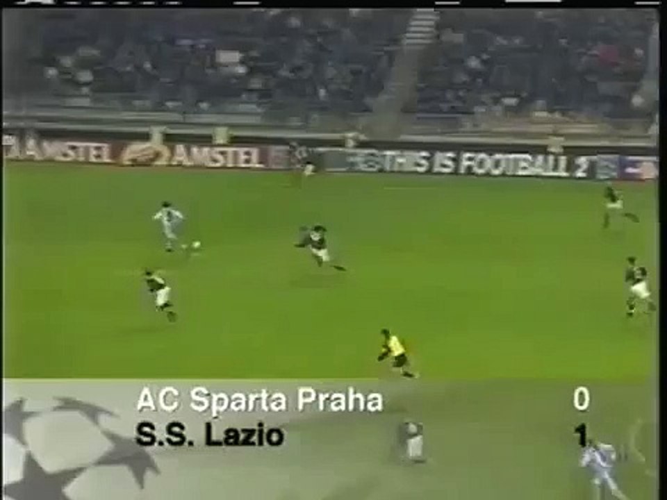 Sparta Prague Lazio 2000/01 Champions League (Ravanelli goal)