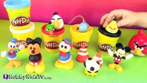 Disney PLAY-DOH Toy Surprise Eggs! Mickey Mouse Donald Duck Makeables Angry Birds MLP by HobbyKidsTV