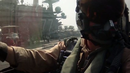 Iraq Airstrikes U.S. Navy F/A 18F Super Hornet Cockpit Video