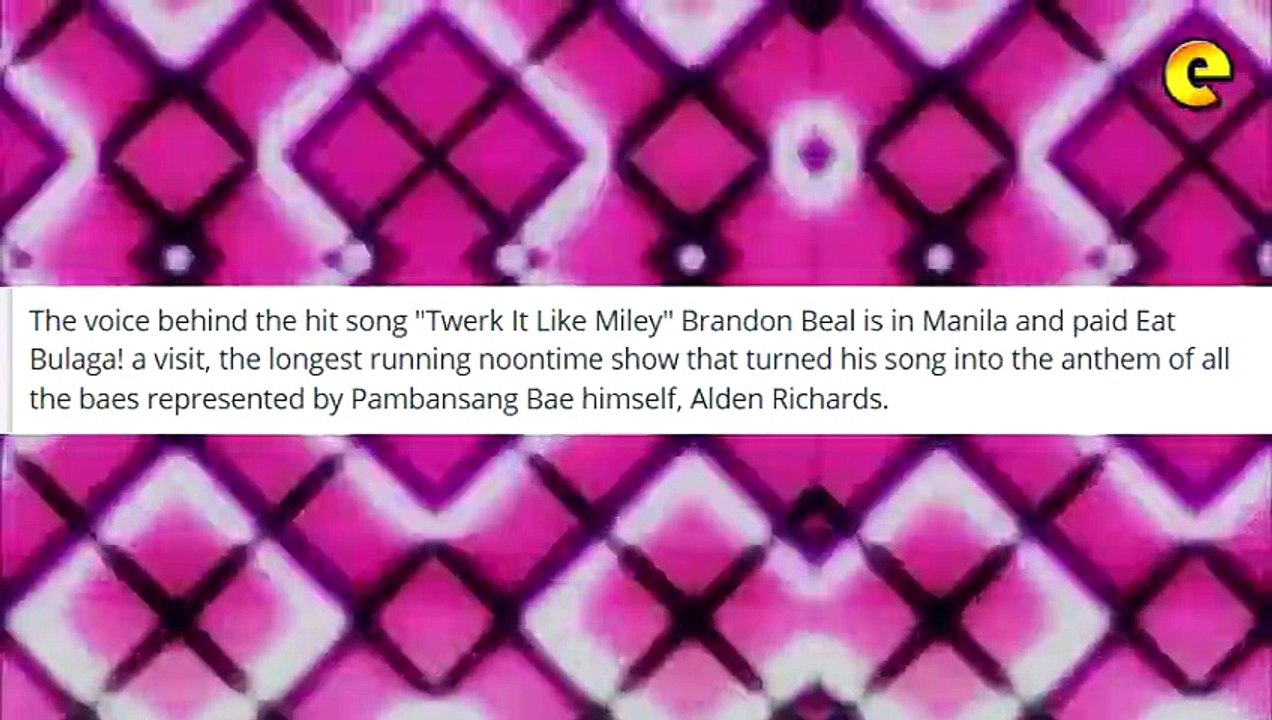 Brandon Beal Visits Eat Bulaga And Does The Pabebe Wave