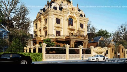 Thiết kế biệt thự cổ điển nguy nga kiểu Pháp tại Cẩm Phả