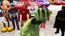 ★ Hulk Play with Spiderman, Batman, Ironman ★ Lightning McQueen Pixar Disney Cars & Nu