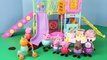 ❤ Peppa Pig Park Playground ❤ Candy Cat Birthday Party Play Doh Muddy Puddles