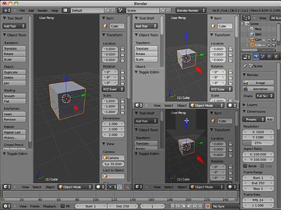 3D Editor View port Window in Blender Video Tutorials -BDS Part  03.mp4