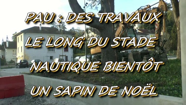 LES W-D.D. MICHOU NEWS - 15 NOVEMBRE 2015 - PAU - DES TRAVAUX LE LONG DU STADE NAUTIQUE - BIENTÔT UN SAPIN DE NOËL.