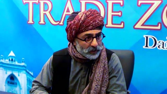 A.K. Memon discussing with Yousuf Bashir Qureshi (YBQ) - Fashion Designer at Trade Zone