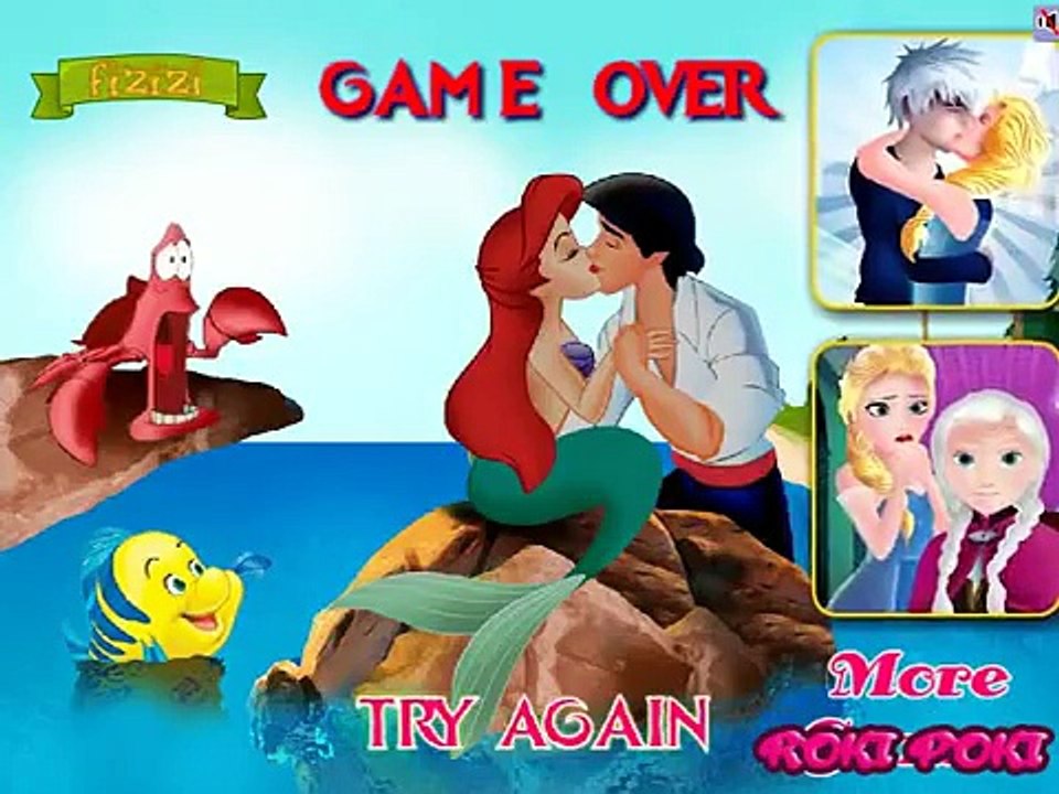 PRINCESA ARIEL Y PRINCIPE ERIC SE BESAN! PRINCESS ARIEL KISSING!