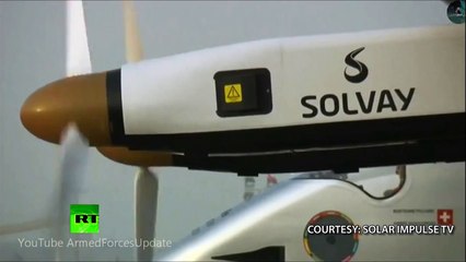 GREEN ENERGY Aircraft takes off in historic around the world flight