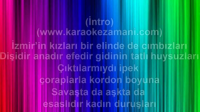 Sezen Aksu - Izmir'in Kızları - 2008 TÜRKÇE KARAOKE
