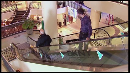 Blind Man Escalator Fail