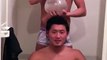Two Japanese Guys make giant water Balloons with Condoms and stuck their head inside it