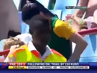 Look What Happened With Girl Sleeping In Cricket Stadium During Match - Video Tarka